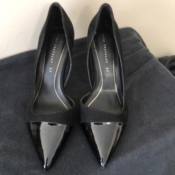 Zara Trafaluc Cut Out Suede with Patent Toe Cap - Picture 2 of 7